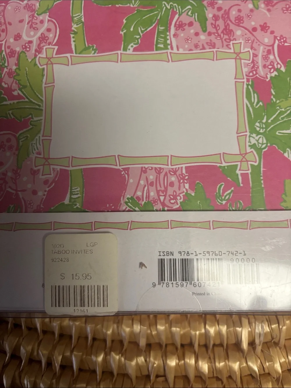 NIB Lilly Pulitzer Pink & Green Elephant Party Invitations